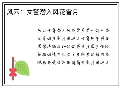 风云：女警潜入风花雪月